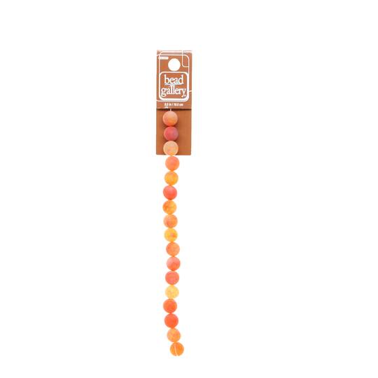 12 Pack: Orange Crackle Agate Round Beads, 10mm by Bead Landing™